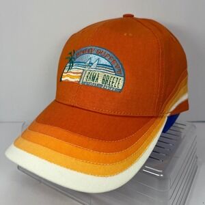 Jimmy Buffett Bama Breeze Orange Striped Baseball Cap Music Tropical Palm Trees